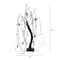 2ft. Pre-Lit Halloween Artificial Black Spooky Spider Willow Tree with 60 Orange & Purple LED Lights